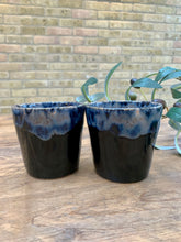 Load image into Gallery viewer, Black flat white | cortado | coffee cups | set of two