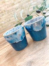 Load image into Gallery viewer, Denim | espresso cups | stoneware | set of two