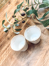 Load image into Gallery viewer, White | espresso cups | stoneware | set of two