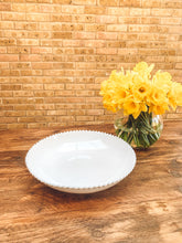 Load image into Gallery viewer, White pearl edge | extra large serving bowl | fruit bowl | beautiful stoneware