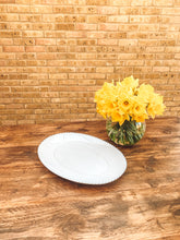 Load image into Gallery viewer, White pearl edge | large oblong platter | serving platter | beautiful stoneware