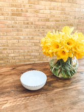 Load image into Gallery viewer, White pearl edge | cereal bowl | snack bowl | beautiful stoneware