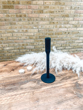 Load image into Gallery viewer, Black cast iron effect | candlestick holder | decorative accessory