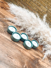 Load image into Gallery viewer, Muted green | metal tea light holder | indoor and outdoor | candle holder