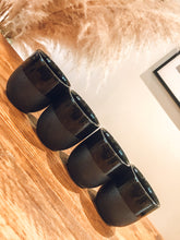 Load image into Gallery viewer, Textured black | flat white | coffee cups | set of four