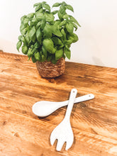 Load image into Gallery viewer, Speckled grey | salad servers