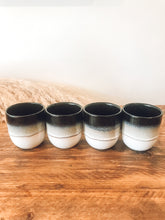 Load image into Gallery viewer, Black ombré | flat white | coffee cups | set of four