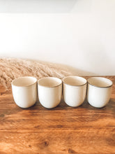Load image into Gallery viewer, White sand | flat white | coffee cups | set of four