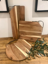 Load image into Gallery viewer, Square wooden board | natural acacia | cheese board | serving plank | serving board | antipasti board