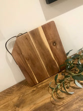 Load image into Gallery viewer, Square wooden board | natural acacia | cheese board | serving plank | serving board | antipasti board