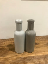 Load image into Gallery viewer, Salt and pepper mill set | smooth matt ceramic | white and stone