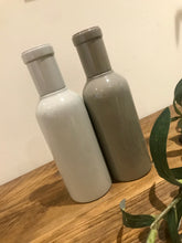 Load image into Gallery viewer, Salt and pepper mill set | smooth matt ceramic | white and stone