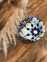 Load image into Gallery viewer, Mediterranean print | small snack bowl | salad bowl | side bowl
