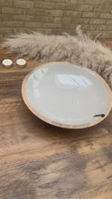 Load and play video in Gallery viewer, Neutral mango wood and light grey | statement bowl
