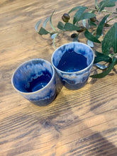 Load image into Gallery viewer, Denim flat white | cortado | coffee cups | set of two
