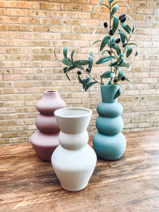 Soft green grey | decorative vase | smooth matt finish