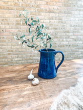Load image into Gallery viewer, Cobalt blue | extra large ceramic jug | pitcher | vase | Mediterranean farmhouse style
