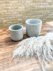 Textured concrete planter | light grey | extra small | indoor planter