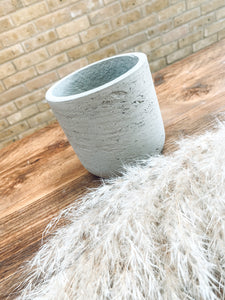 Textured concrete planter | light grey | extra small | indoor planter