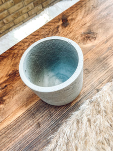 Textured concrete planter | light grey | extra small | indoor planter