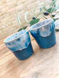 Denim | espresso cups | stoneware | set of two