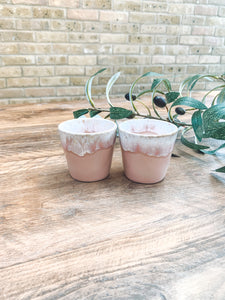 Terracotta espresso cups | stoneware | set of two