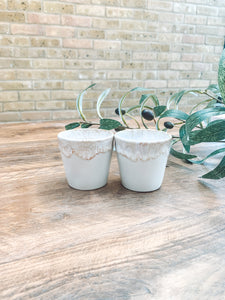 Terracotta espresso cups | stoneware | set of two