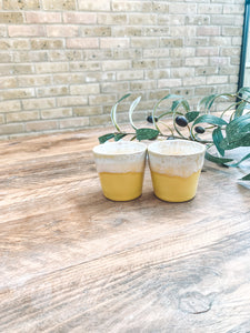 Yellow espresso cups | stoneware | set of two