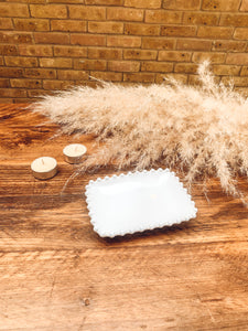 White pearl edge | soap dish | beautiful stoneware