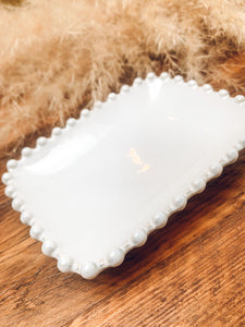 White pearl edge | soap dish | beautiful stoneware