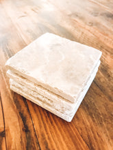 Load image into Gallery viewer, Rustic | natural marble | coaster set
