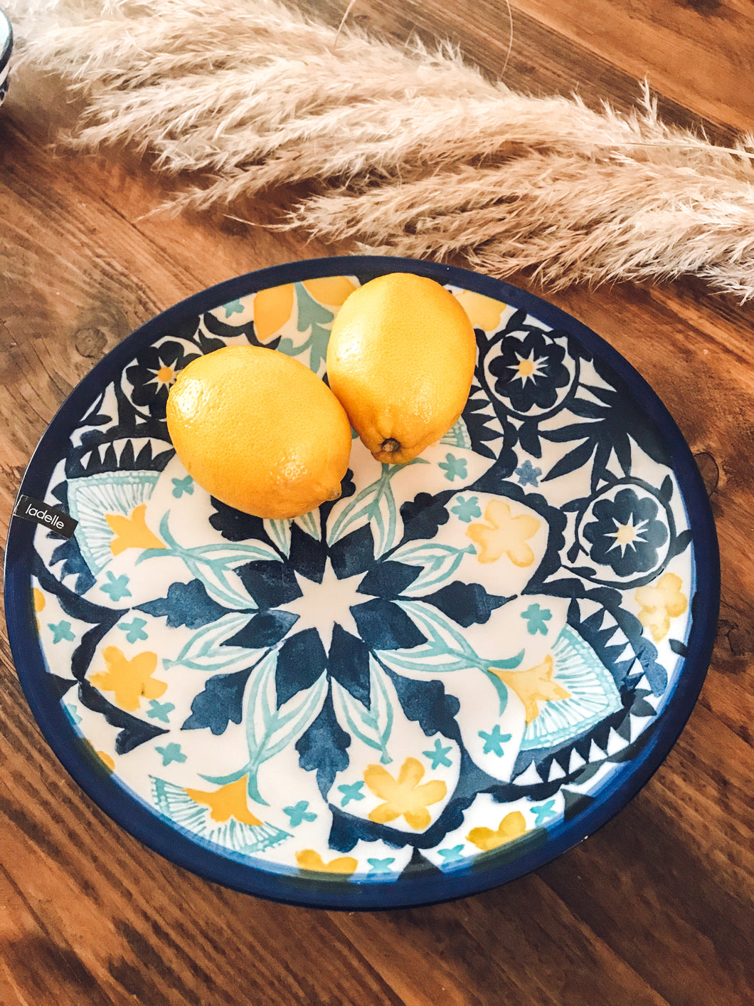 Mediterranean print | large serving platter | serving plate