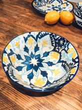 Load image into Gallery viewer, Mediterranean print | large serving bowl | salad bowl | fruit bowl
