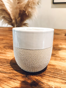 Textured white | flat white | coffee cups | set of four