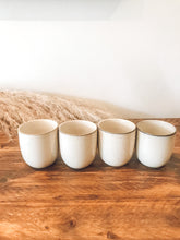 Load image into Gallery viewer, White sand | flat white | coffee cups | set of four
