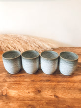 Load image into Gallery viewer, Textured black | flat white | coffee cups | set of four
