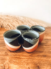 Load image into Gallery viewer, Orange spice | flat white | coffee cups | set of four
