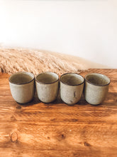 Load image into Gallery viewer, White sand | flat white | coffee cups | set of four
