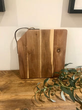 Load image into Gallery viewer, Square wooden board | natural acacia | cheese board | serving plank | serving board | antipasti board
