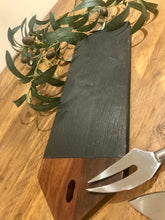 Load image into Gallery viewer, Natural acacia and slate | cheese board | serving board | antipasti board
