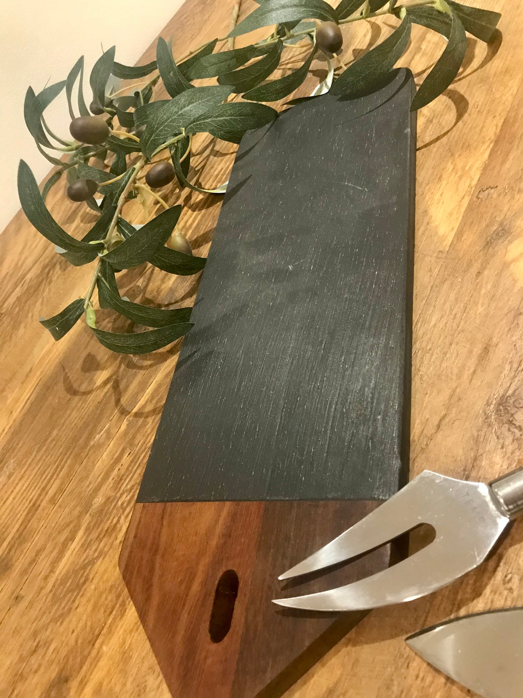 Natural acacia and slate | cheese board | serving board | antipasti board